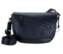 Umhängetasche Leder 21 cm black