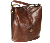 Story Donna Schultertasche Leder marrone