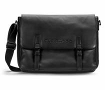 Memphis Aktentaschen Messenger Leder 38 cm Laptopfach black