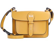 Clarita Mini Bag Umhängetasche Leder 17 cm yellow