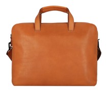 Futura Aktentasche Leder 41 cm Laptopfach cognac