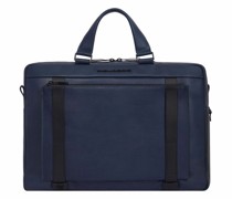 David Aktentasche Leder 42 cm Laptopfach blue