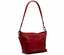 Lucy Schultertasche Leder 22 cm red