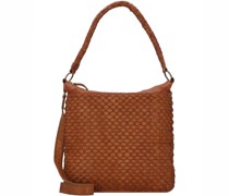 Femi & Nine Schultertasche Leder 39 cm cognac