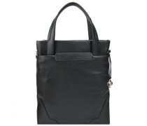 Sidaho Handtasche Leder 31 cm Laptopfach black