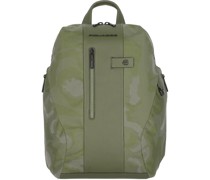 Brief Rucksack RFID Laptopfach camouflage reflected green