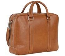 Bergamo Aktentasche Leder Laptopfach hell