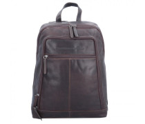 Wax Pull Up James Rucksack Leder Laptopfach brown