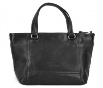 Lugano Handtasche Leder 25 cm black