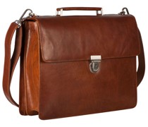 Cambridge Aktentasche Leder Laptopfach cognac
