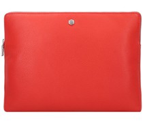 Osaka Laptophülle Leder 36 cm coral