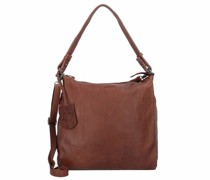 Just Jolie Schultertasche Leder bark brown