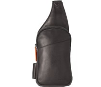 Essentials Umhängetasche Leder 13, black