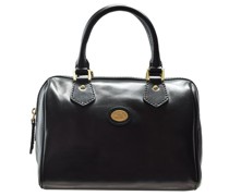 Story Donna Barrel Bag Handtasche Leder nero-goldfarben