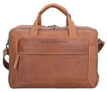 Wax Pull Up Ryan Aktentasche Leder 44 cm Laptopfach cognac