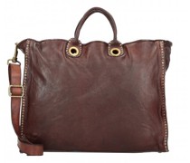 Handtasche Leder 40 cm moro