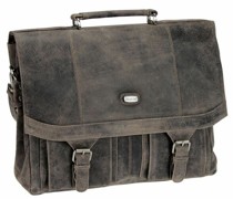 Antico Aktentasche III Leder 40 cm taupe