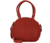 Femi & Nine Schultertasche Leder 34 cm red