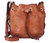 Beuteltasche Leder cognac
