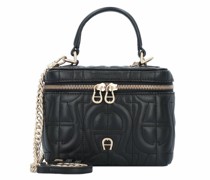 Diadora Handtasche Leder 17.5 cm black