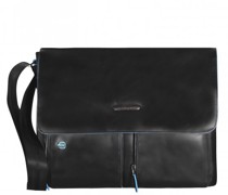 Blue Square Messenger Leder 37 cm Laptopfach black