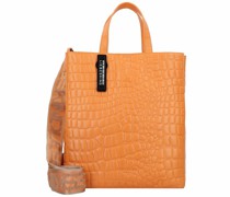Paper Bag Handtasche Leder brick