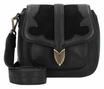 Western Umhängetasche Leder 18 cm black