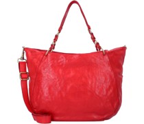 Shopper Tasche Leder 32 cm rosso