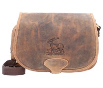 Vintage Hunting Bag Umhängetasche Leder brown