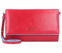 B2 Blue Square Clutch Tasche Leder 20 cm cherry red