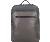 Tadashi Rucksack Leder Laptopfach gravity grey