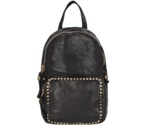 City Rucksack Leder nero