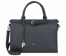 Amazing Schultertasche Leder 32 cm ozean