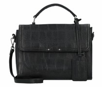 Big Croco Rigby Handtasche Leder black