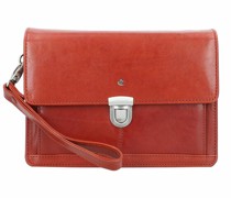 Toscana Handgelenktasche Leder 24,5 cm braun