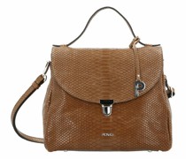 Awesome Handtasche Leder 27 cm earth