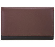 Medium Tri-fold Geldbörse I Leder 14 cm cacao