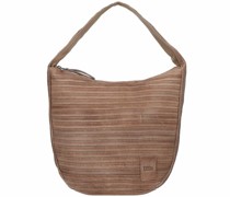 Ibbick Schultertasche Leder 35 cm feather grey