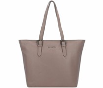 Bella Shopper Tasche Leder 47 cm Laptopfach taupe