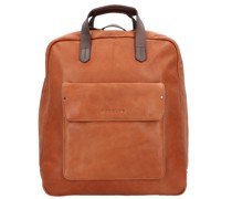 Ivy Lane Rucksack Leder 36 cm Laptopfach cognac