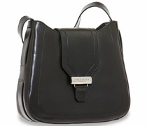 Benedetta Schultertasche Leder nero