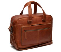Singapore Aktentasche Leder 40 cm Laptopfach cognac