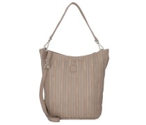 Ravi Schultertasche Leder light grey