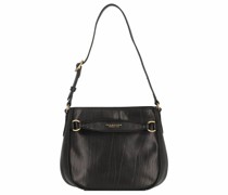 Bettina Schultertasche Leder 26 cm nero