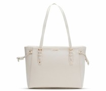 Bologna Leather Shopper Tasche Leder 36 cm offwhite