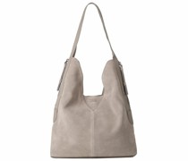Grynn Schultertasche Leder warm grey