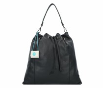 Cleo Beuteltasche Leder 42 cm nero