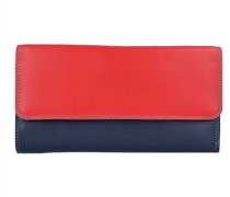 Tri-fold Zip Wallet Geldbörse Leder 17 cm royal