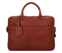 Antique Avery Aktentasche Leder 40 cm Laptopfach cognac