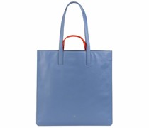 Shopper Tasche Leder 40 cm pastel blue
